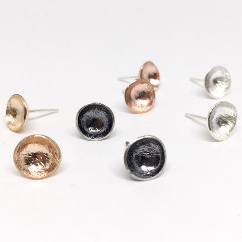 Cup studs- silver - Shepherd's Run Jewelry