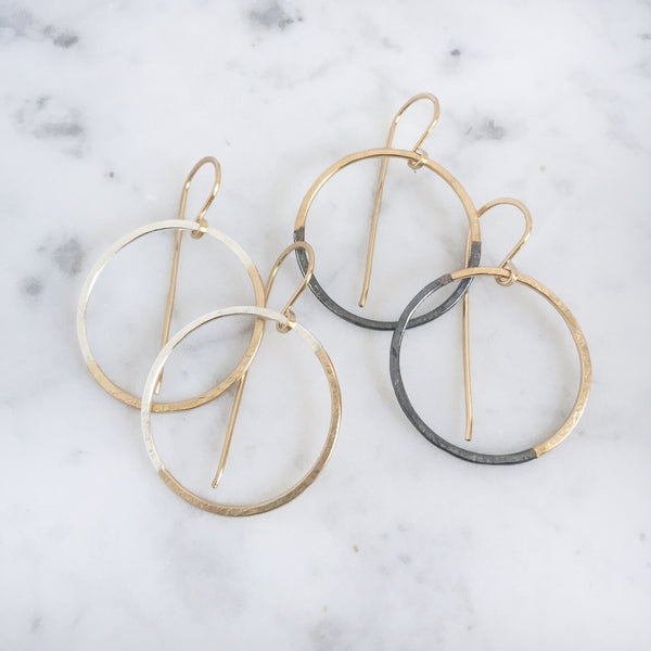 Half and Half Halo Drops - Shepherd's Run Jewelry