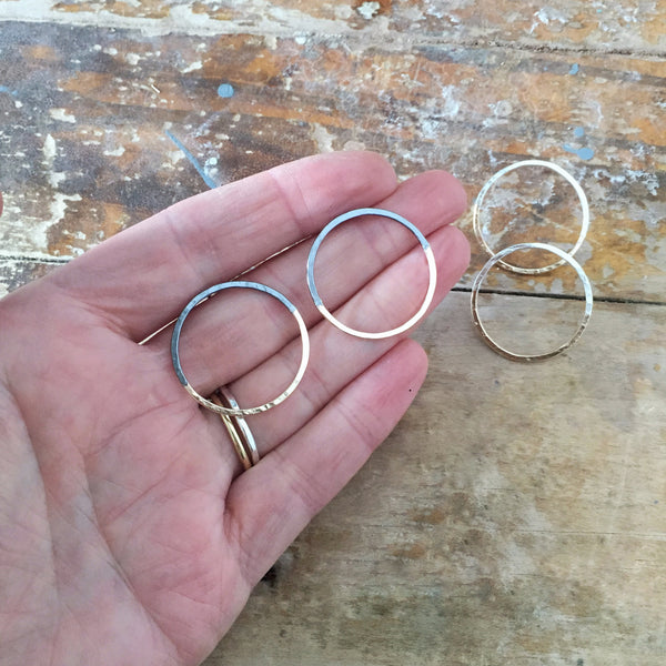 Half and half studs - Shepherd's Run Jewelry