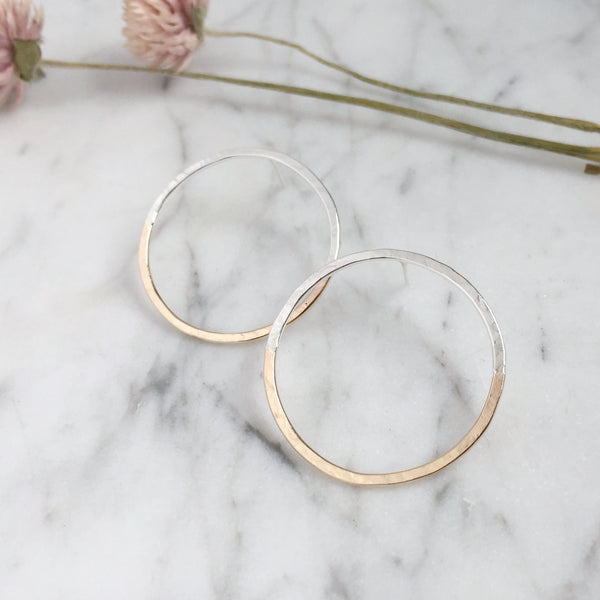 Half and half studs - Shepherd's Run Jewelry