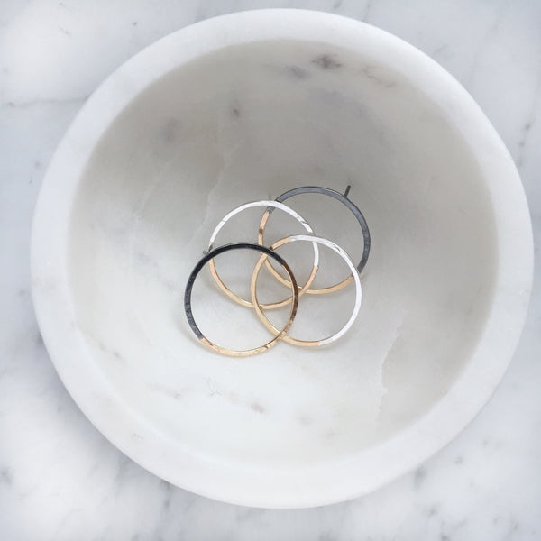 Half and half studs - Shepherd's Run Jewelry