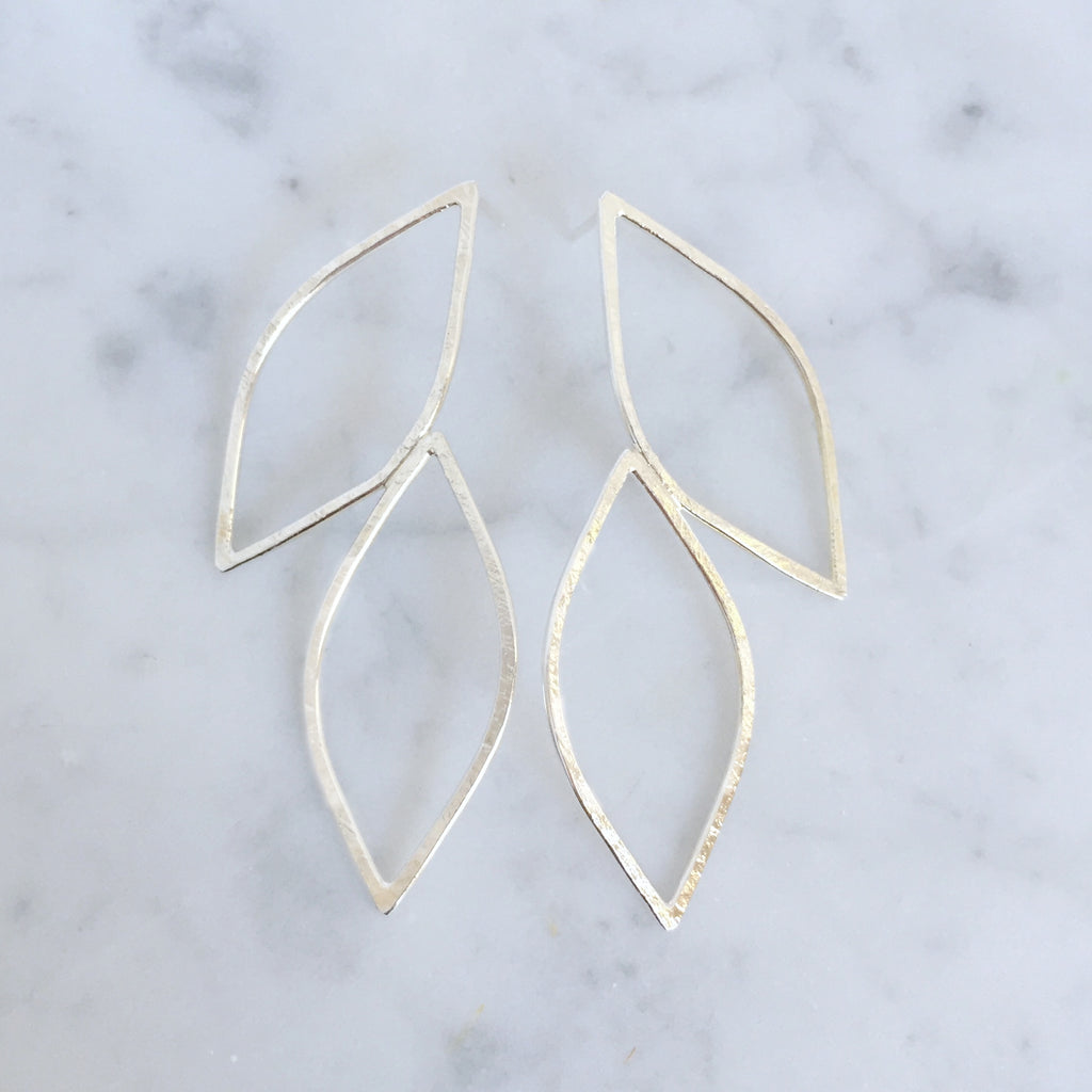 Willow Leaf Stud Earrings