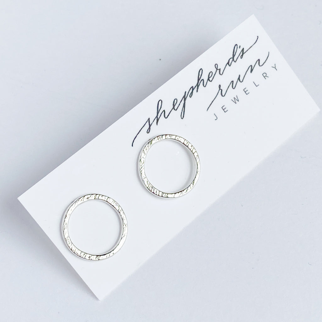 Halo Stud- Sterling silver