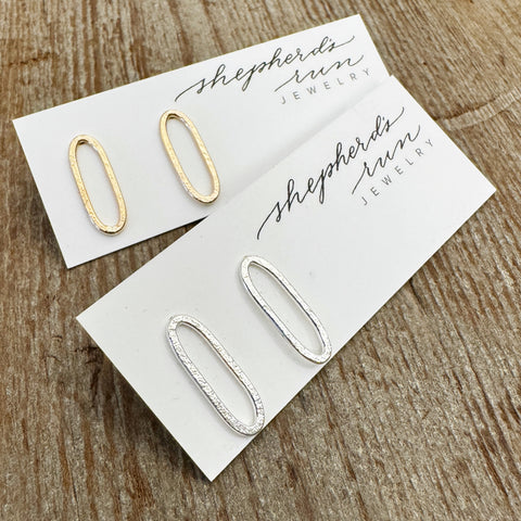 Paperclip Stud - Shepherd's Run Jewelry