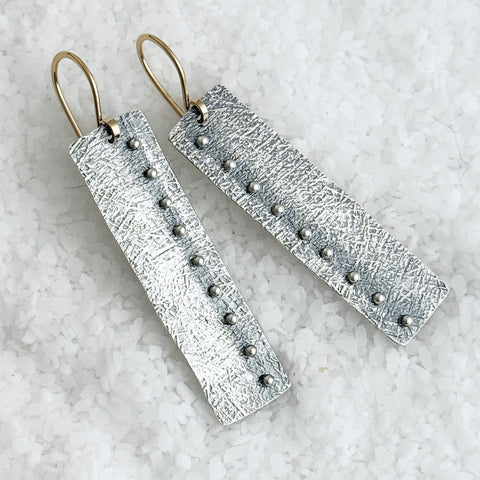 Pinned Rectangle Drop Earrings