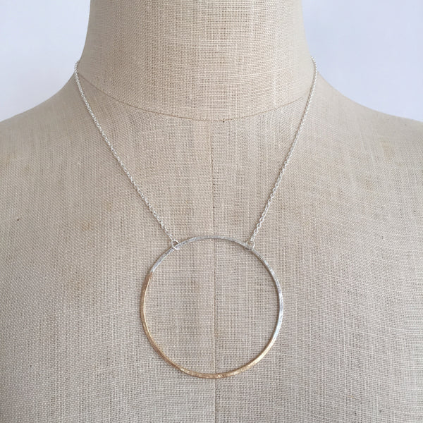 Half and Half Halo Necklace