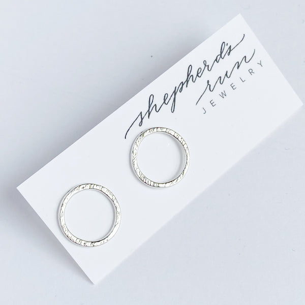 Halo Stud- Sterling silver