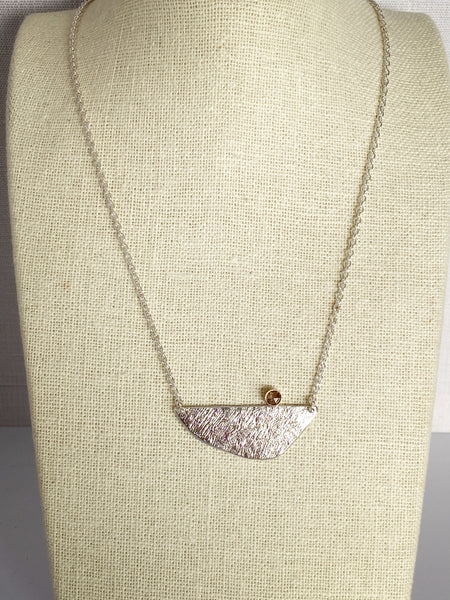 Edge pendant with Cognac Diamond, 14k Gold Bezel