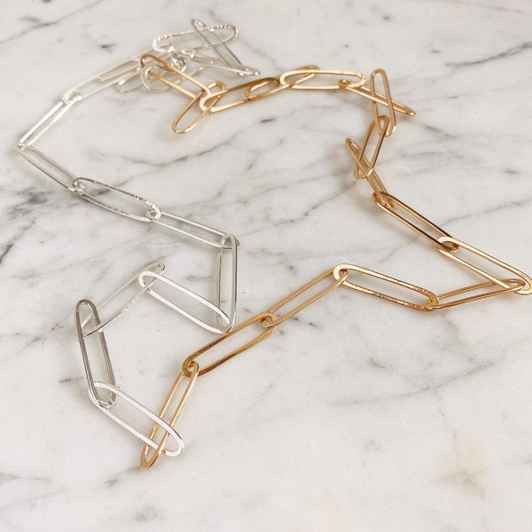 Asym Paperclip Necklace