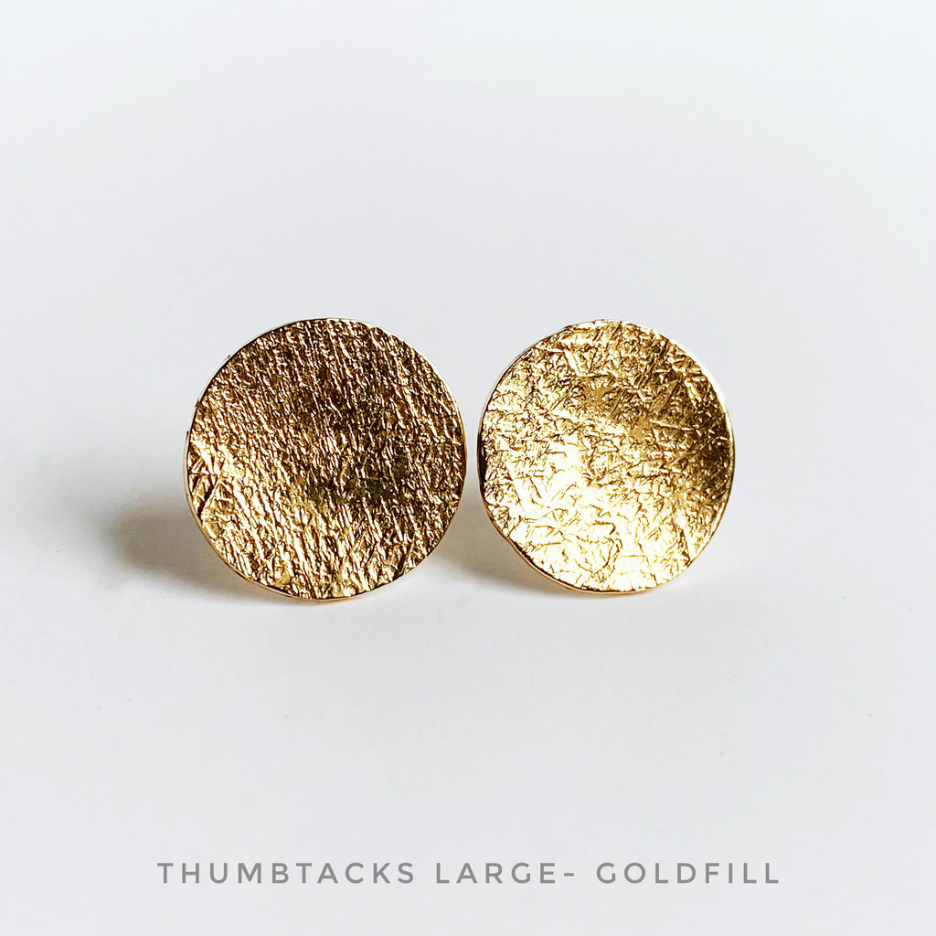 Roberto Coin Designer Gold Large Button Earrings | Feldmar Watch Co.
