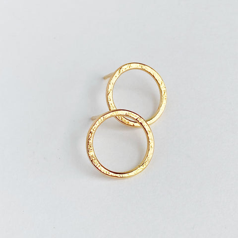 Halo Stud- 14k yellow gold-fill