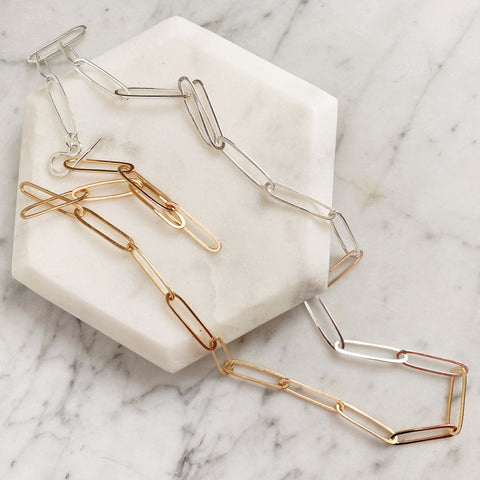 Asym Paperclip Necklace