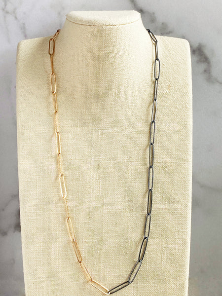 Asym Paperclip Necklace